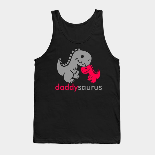 Daddysaurus Dinosaur Tank Top by AceofDash